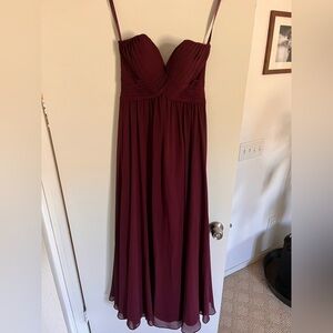 Elegant Burgundy Evening Gown